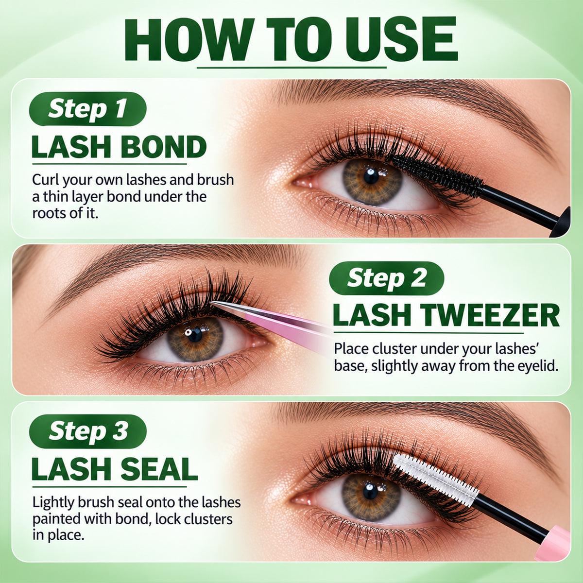 DIY Cluster Eyelash Extensions 270PCS 10–16mm Mix D Curl Soft Natural Wispy Fluffy Volume Lash Clusters Single Cluster Eyelashes for Eyelash Extension No Glue No Tweezers No Box Included Lightweight Reusable for Beginners Daily Makeup Cosmetic Kit